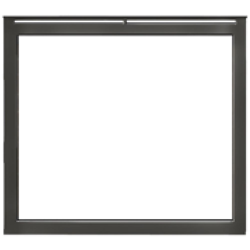 Majestic Ventura Black Overlap Front for Meridian 36-Inch Fireplaces - VENTURA36BK