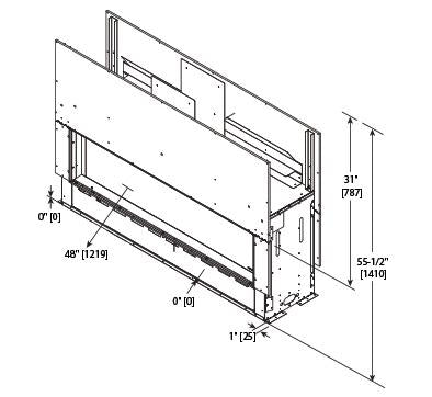 Majestic Echelon II 36 See-Through Direct Vent Linear Gas Fireplace with IntelliFire Touch Ignition System NG