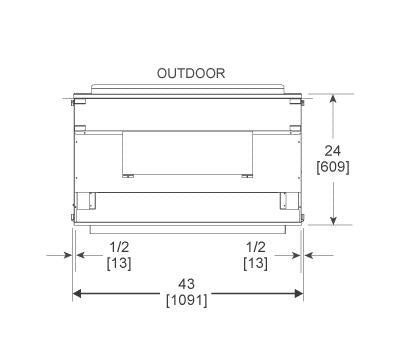 Twilight 36" Indoor/Outdoor See-Through Gas Fireplace