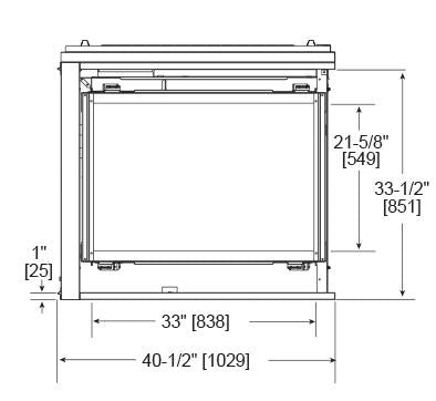 Majestic PIER-DV36IN Pier 36-Inch Direct Vent Multi-Sided Gas Fireplace