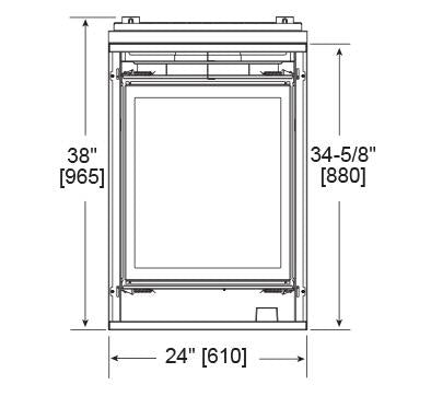 Majestic PIER-DV36IN Pier 36-Inch Direct Vent Multi-Sided Gas Fireplace